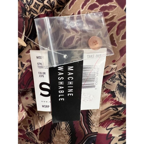 Sag Harbor Missy Maxi Skirt With Abstract Floral Print Size S 100% Polyester Mad - Picture 6 of 16